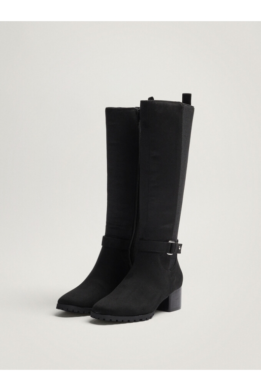 Medium Heel Boots Black