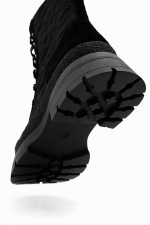 Ghete negre combat cu imprimeu leopard