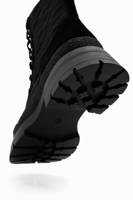 Ghete negre combat cu imprimeu leopard