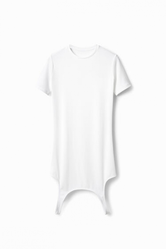 Rochie tricou multicoloră ribbed multiposition