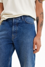Blugi slim fit albaștri cu talie medie