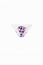 Bikini multicolor cu imprimeu geometric tropical