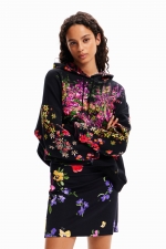 Fustă mini mulată din tricot cu print floral