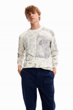 Pantaloni cargo bleumarin cu croi drept