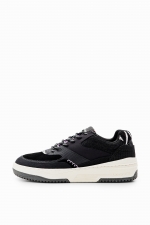 Sneakers patchwork multicolor cu platformă retro