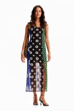 Rochie midi mulată cu imprimeu geometric