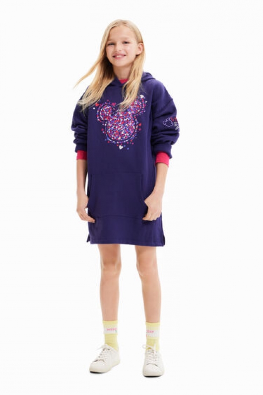 Rochie hanorac neagră cu imprimeu Mickey Mouse