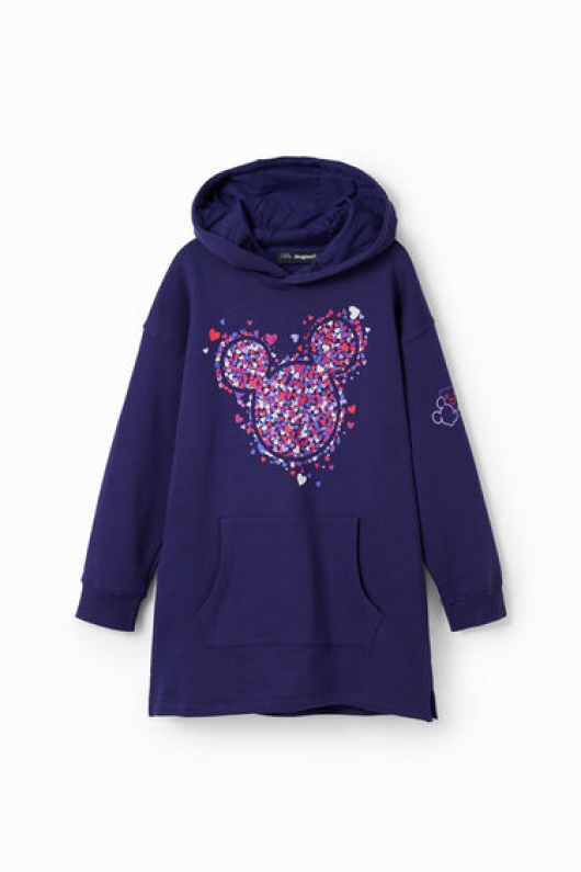 Rochie hanorac neagră cu imprimeu Mickey Mouse