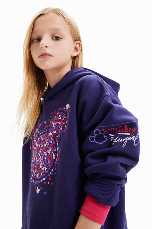 Rochie hanorac neagră cu imprimeu Mickey Mouse