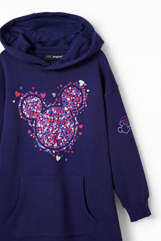 Rochie hanorac neagră cu imprimeu Mickey Mouse