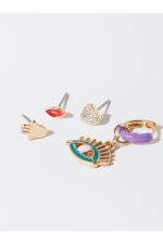 Set cercei mici multicolori