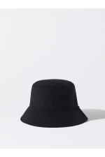 Pălărie bucket neagră waterproof cu boruri largi