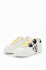 Sneakers cu platformă și broderie Mickey Mouse