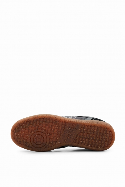 Sneakers retro cu patchwork și detalii brodate