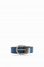 Curea reversibilă denim cu efect iridescent