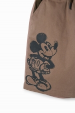 Bermude cargo kaki cu imprimeu Mickey Mouse PENTRU COPII