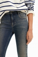 Blugi skinny din denim stretch spălat