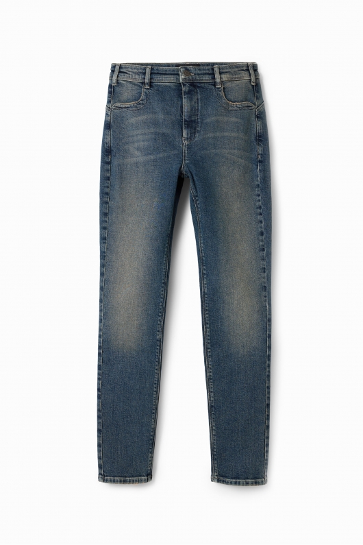 Blugi skinny din denim stretch spălat