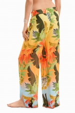 PANTALONI DE PLAJA CU PRINT TROPICAL