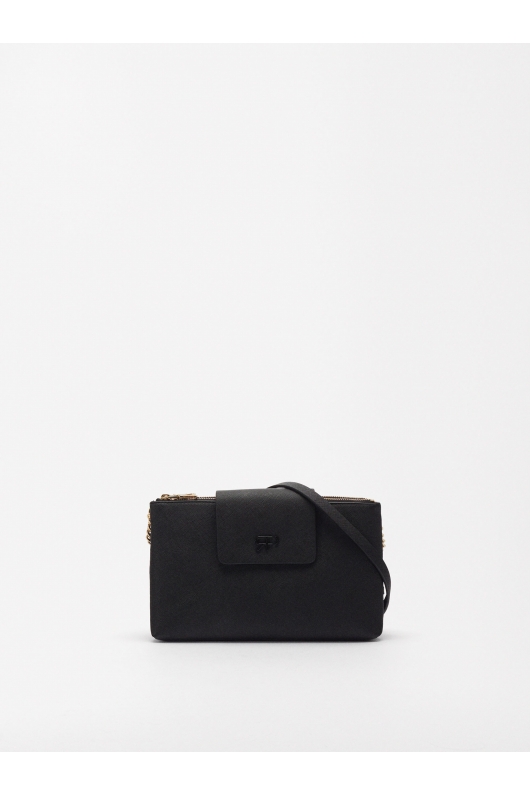 Geantă crossbody neagră cu curea ajustabilă