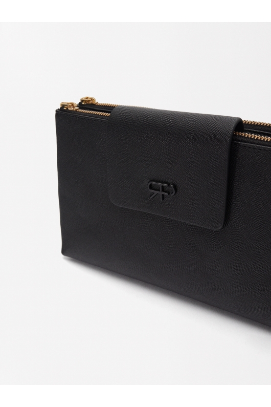 Geantă crossbody neagră cu curea ajustabilă