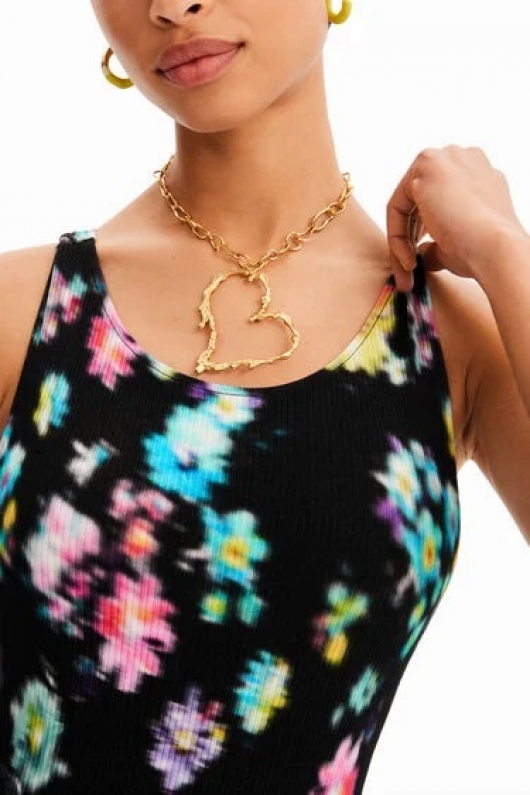 Body elegant cu imprimeu floral multicolor