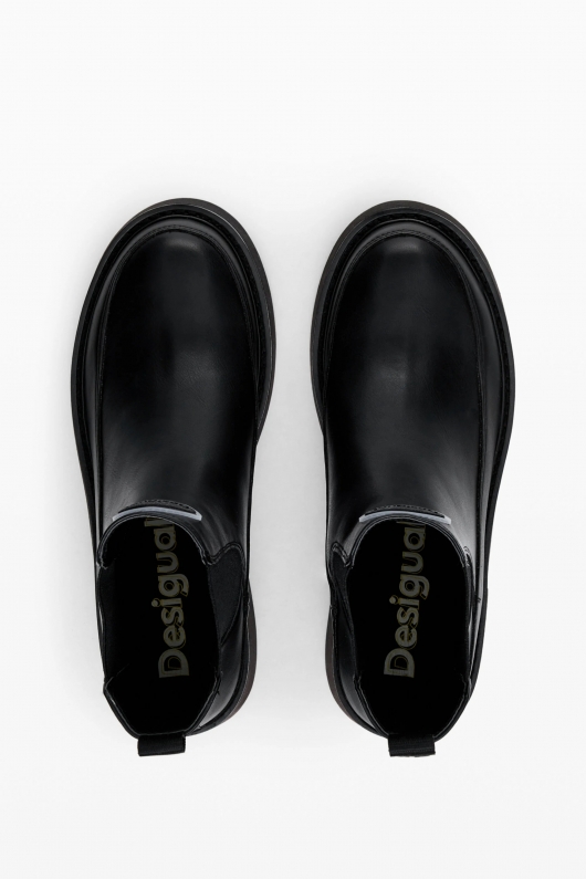 Ghete negre casual cu talpă groasă
