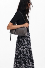 ROCHIE NEAGRA CU PRINT FLORAL