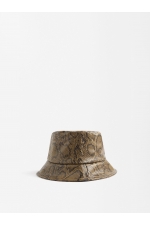 Pălărie bucket animal print maro-negru