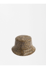 Pălărie bucket animal print maro-negru