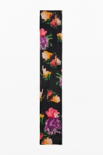 Fular lung tip șal cu imprimeu floral multicolor
