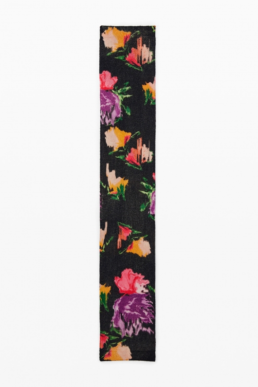 Fular lung tip șal cu imprimeu floral multicolor