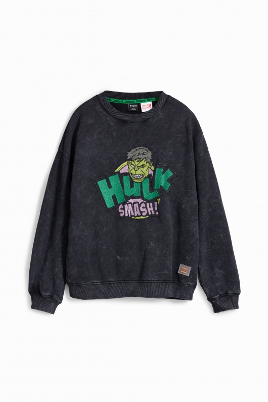 Hanorac sport verde cu glugă Hulk