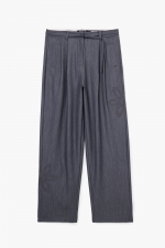 Pantaloni gri casual cu croială dreaptă
