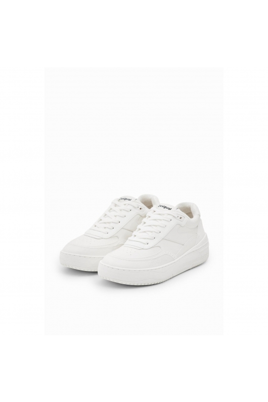 Sneakers retro multicolori cu platformă joasă