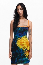 Rochie mini cu imprimeu floral multicolor