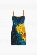 Rochie mini cu imprimeu floral multicolor