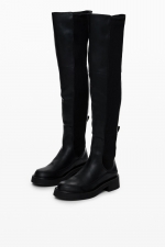 Cizme lungi negre peste genunchi stil Chelsea