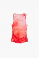 Top tie-dye multicolor fără mâneci