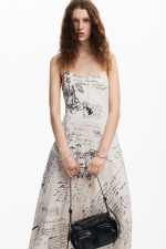 ROCHIE LUNGA CU PRINT TEXT