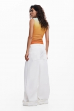 Top casual din tull cu gradient