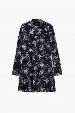 Rochie mini mulată cu imprimeu floral multicolor