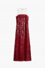 Rochie midi neagră mulată cu paiete
