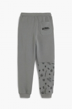 Pantaloni jogger gri copii cu print Spiderman
