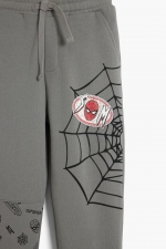 Pantaloni jogger gri copii cu print Spiderman