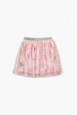 Fustă scurtă din tulle negru cu stele