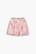 Fustă scurtă din tulle negru cu stele