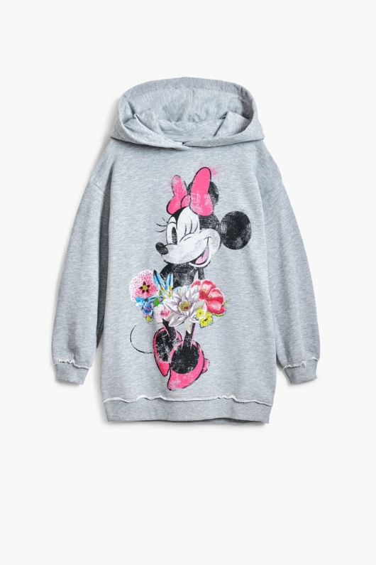 Rochie hanorac neagră cu glugă Minnie Mouse