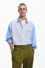 Pantaloni casual kaki cu curea reglabilă