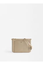 Geantă crossbody mică aurie cu textură metalică